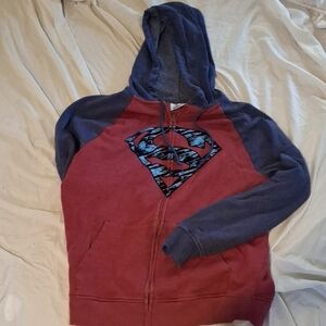 Red and Blue Superman Hoodie